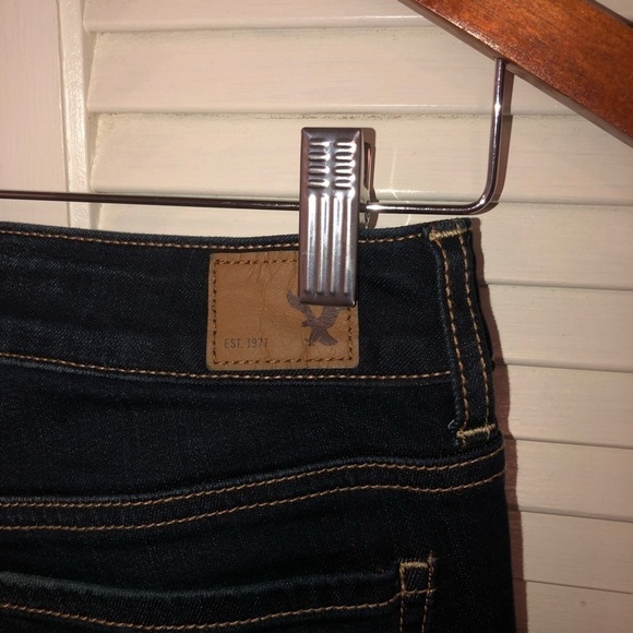 American Eagle Women’s super stretch skinny dark wash jeans size 4 regular - Picture 5 of 9